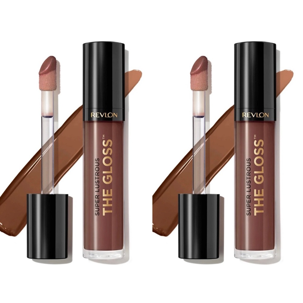 (2) Revlon Super Lustrous Lip Gloss 310 Choco Crush 0.13 oz Brown Hydrating -NEW